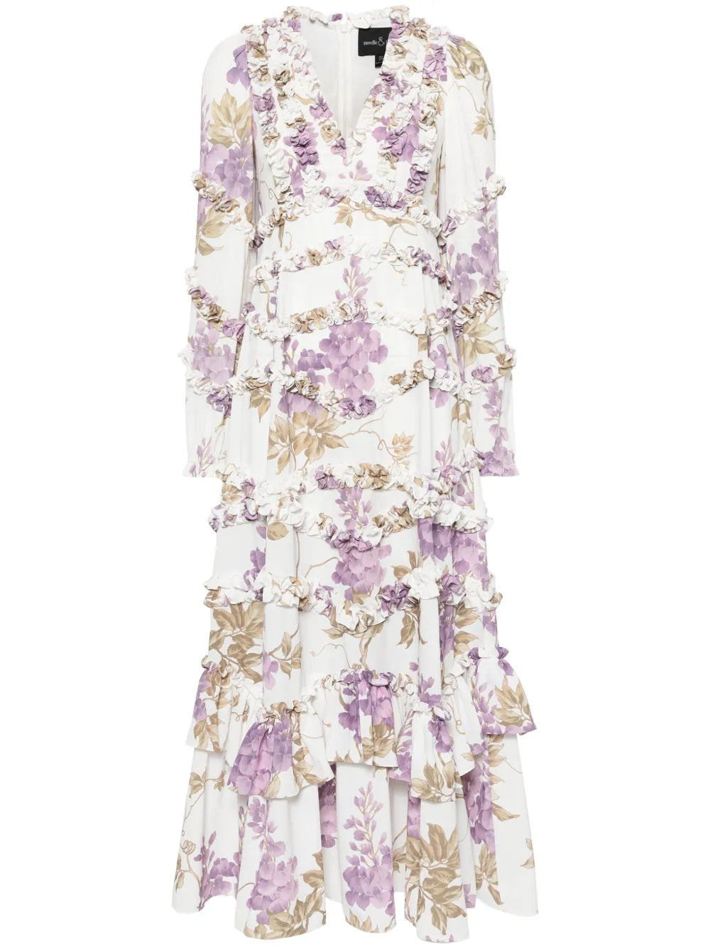 Wisteria Crepe V-Neck Gown