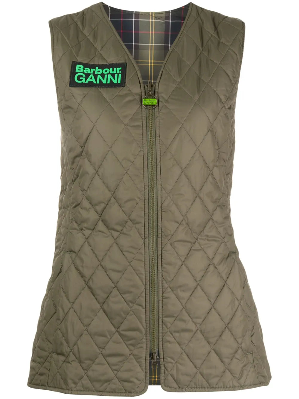 Betty Quilted Check Reversible Gilet