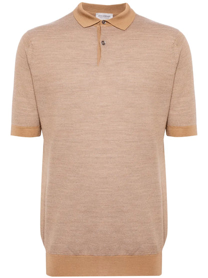 Short-Sleeve Wool Polo Shirt
