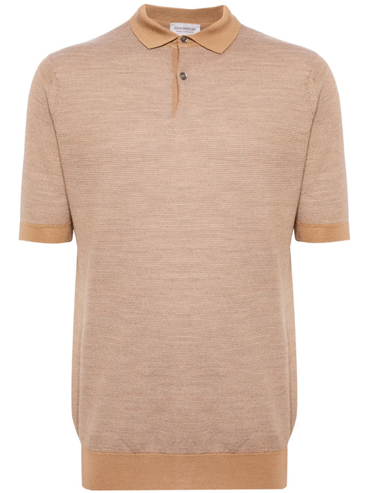 Short-Sleeve Wool Polo Shirt