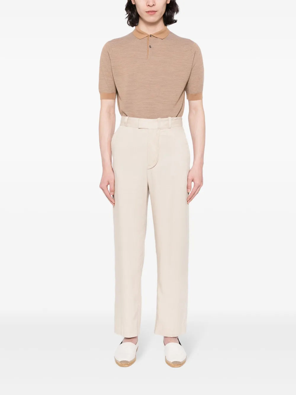 Short-Sleeve Wool Polo Shirt