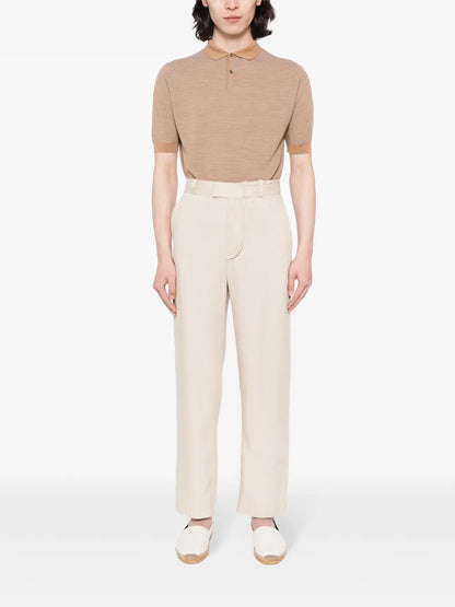 Short-Sleeve Wool Polo Shirt