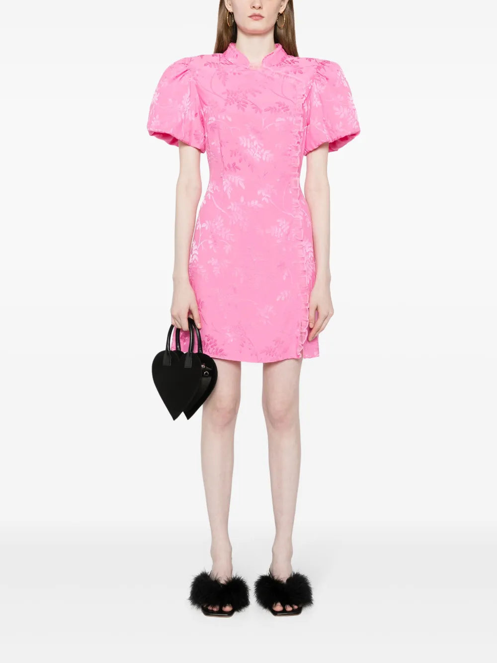 Philippa Patterned-Jacquard Minidress