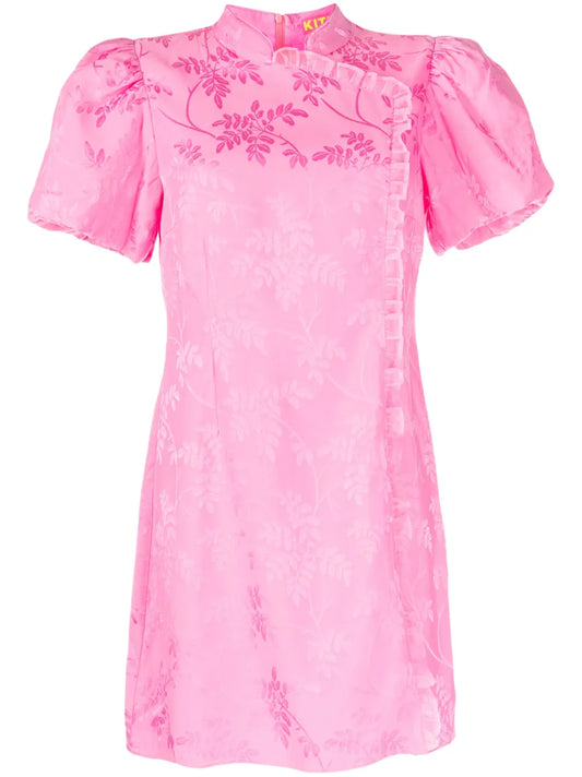 Philippa Patterned-Jacquard Minidress