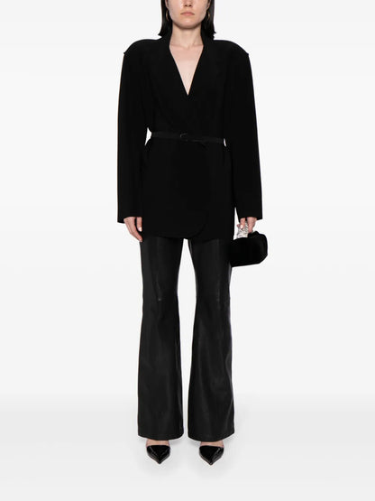 Belted Double-Breasted Blazer