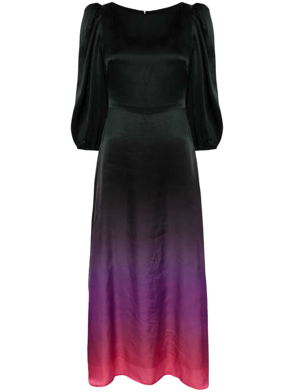 Gradient-Effect Satin Maxi Dress