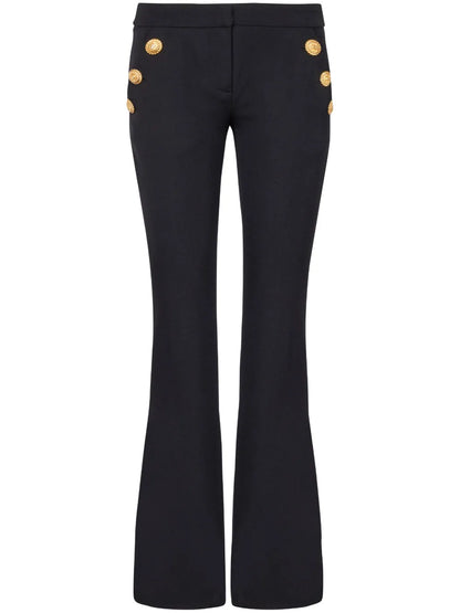Flared Virgin-Wool Trousers