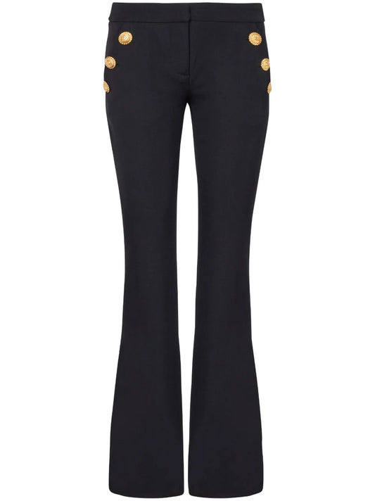 Flared Virgin-Wool Trousers