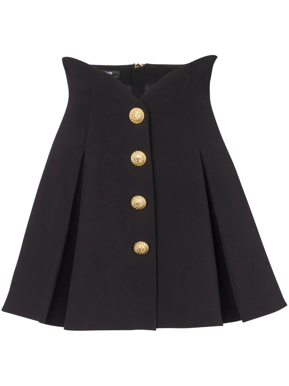 Pleated A-Line Miniskirt