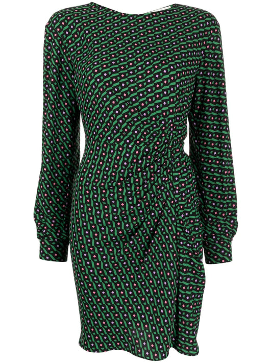 Coraline Geometric-Print Minidress