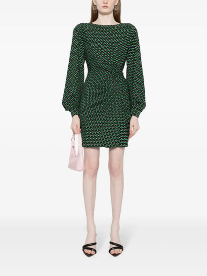 Coraline Geometric-Print Minidress