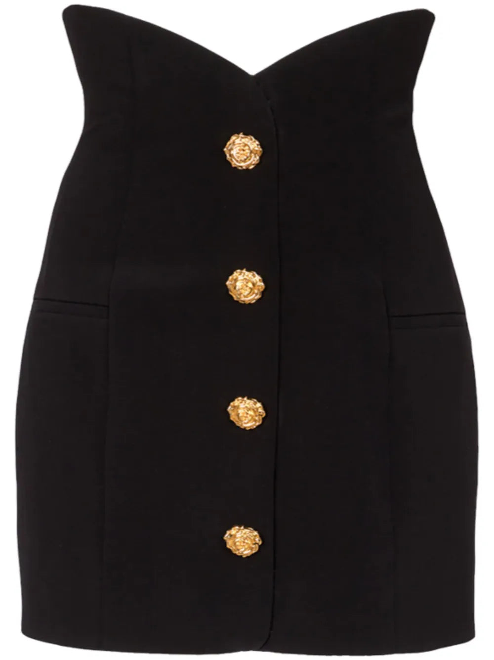 Buttoned Tulip Miniskirt