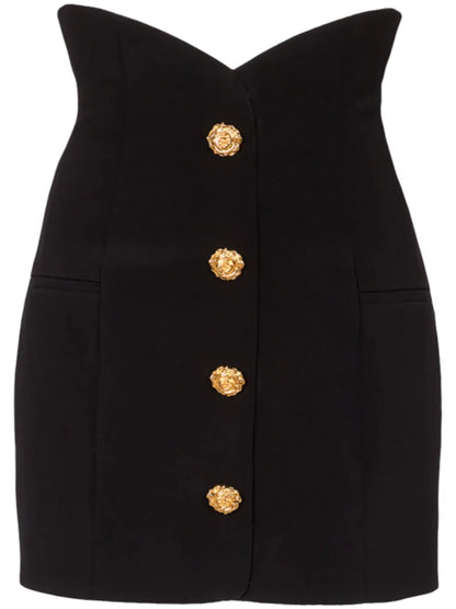 Buttoned Tulip Miniskirt