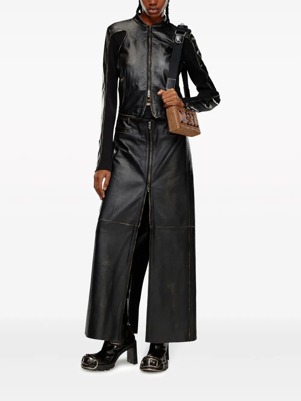 L-Tot Leather Maxi Dress