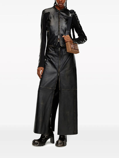 L-Tot Leather Maxi Dress