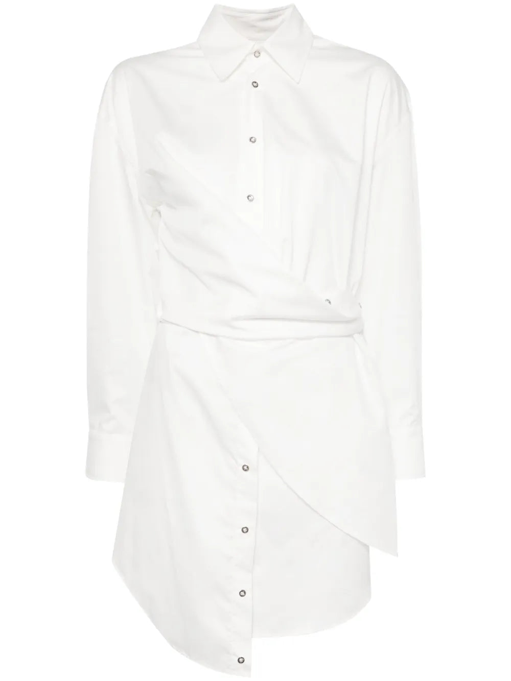 Draped Wrap Shirtdress