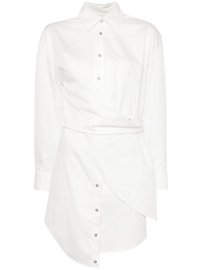 Draped Wrap Shirtdress
