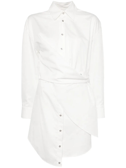 Draped Wrap Shirtdress
