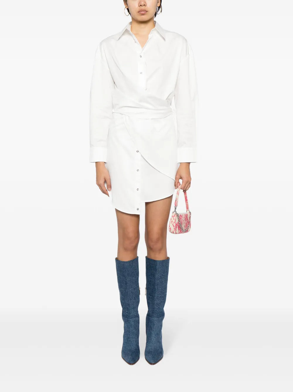 Draped Wrap Shirtdress