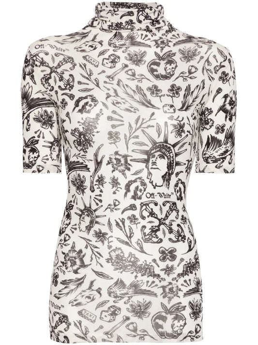 Tattoo Tulle Blouse