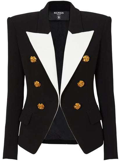 6-Button Two-Tone Blazer