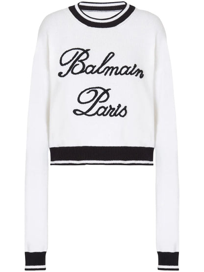 Logo-Embroidered Crew-Neck Jumper