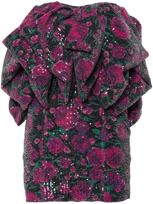 Oversize-Bow Mini Dress