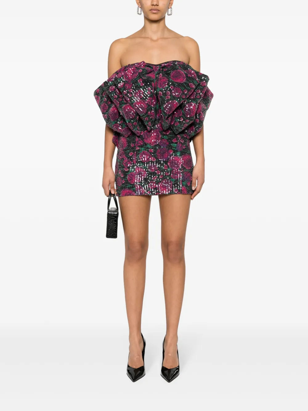 Oversize-Bow Mini Dress