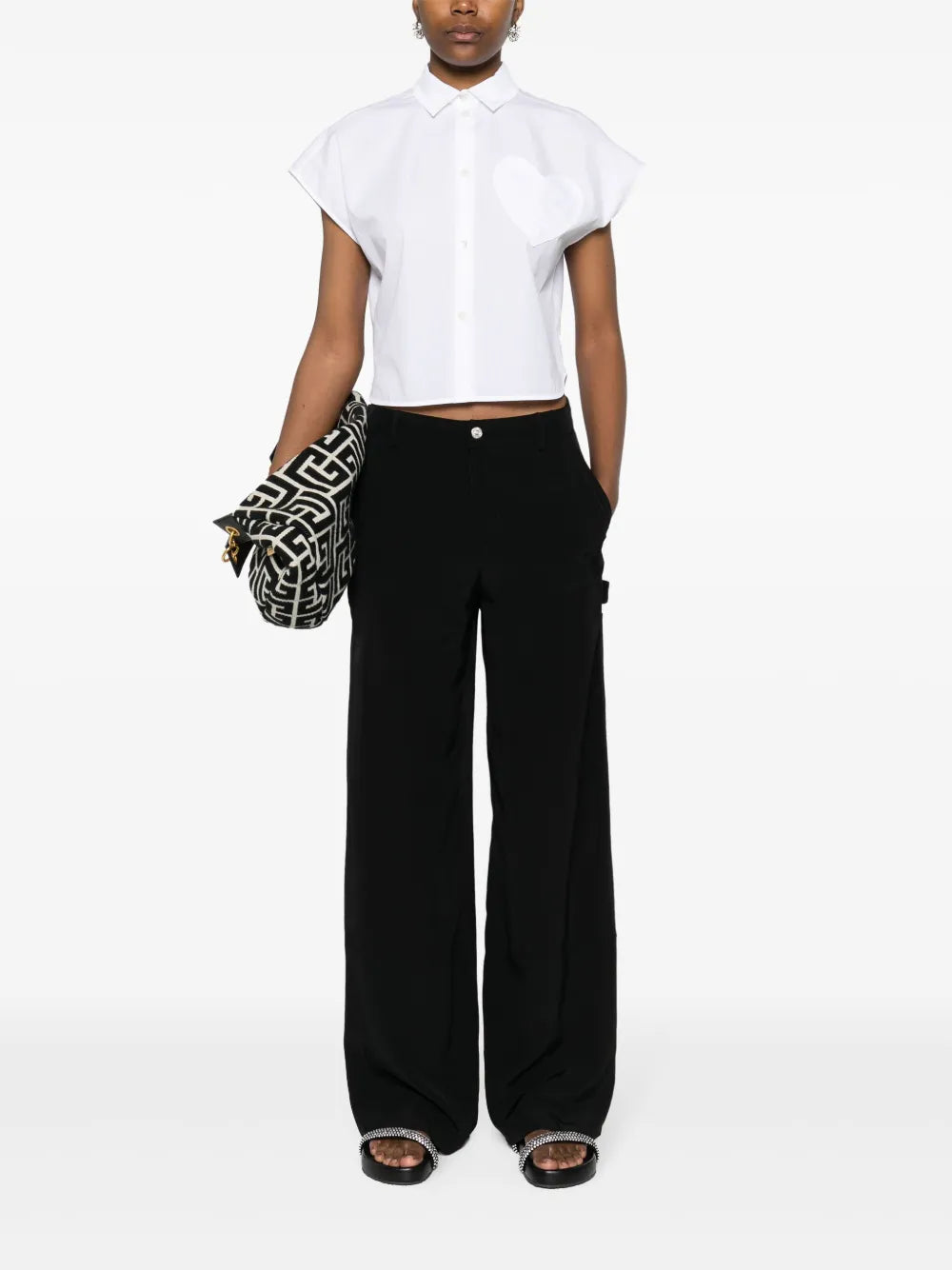 High-Waisted Palazzo Trousers