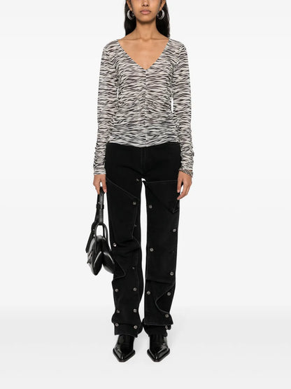 Zebra-Print Top