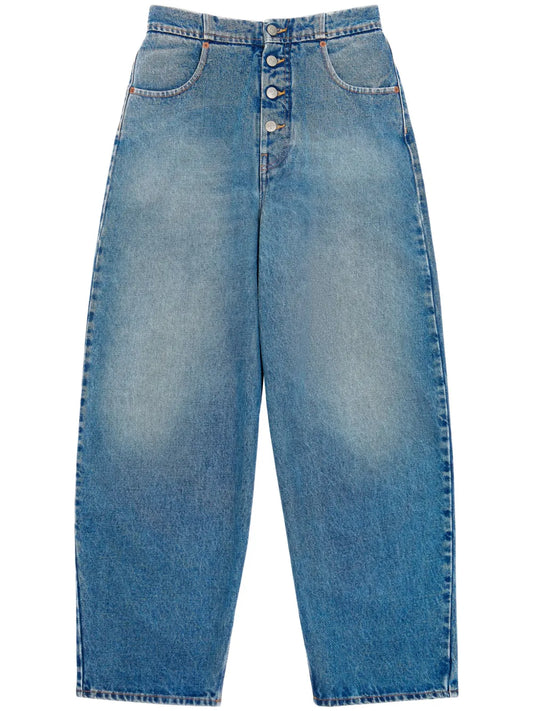 Wide-Leg Cotton Jeans