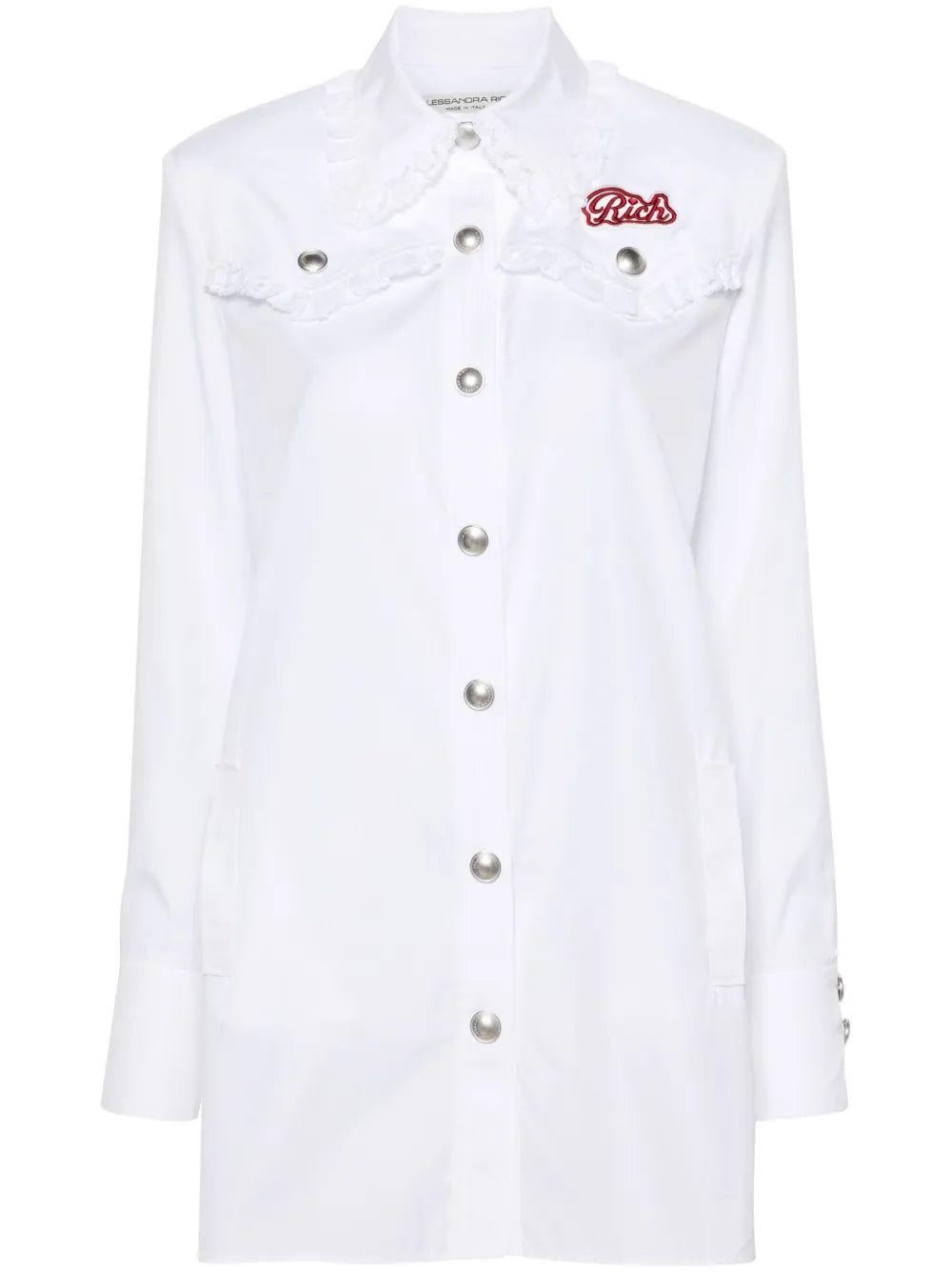 Logo-Patch Lace-Trim Minidress