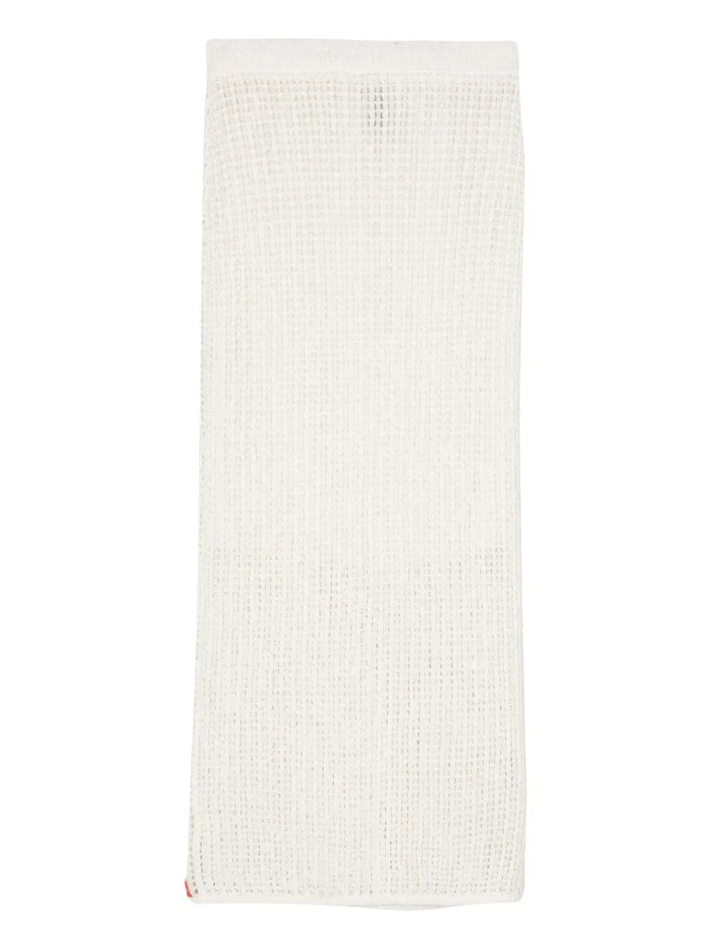 Contrasting-Charms Open-Knit Skirt