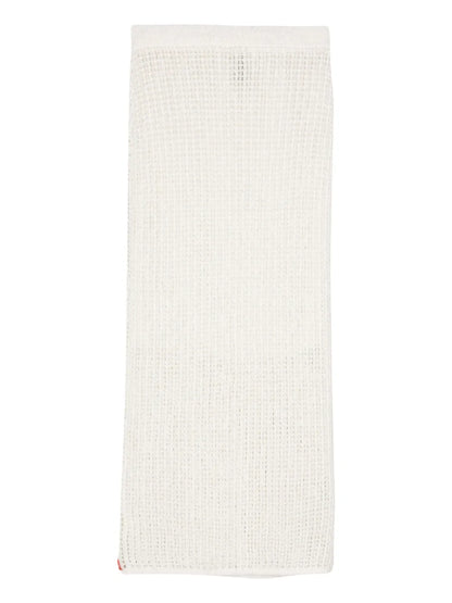 Contrasting-Charms Open-Knit Skirt