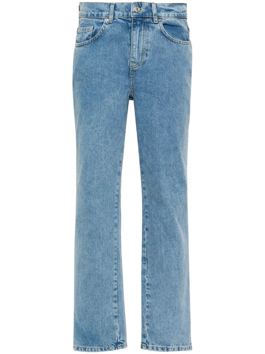 Mid-Rise Straight-Leg Jeans