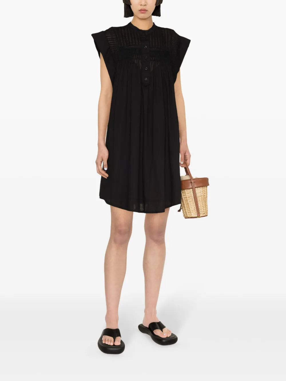 Leazali Pintuck Midi Dress