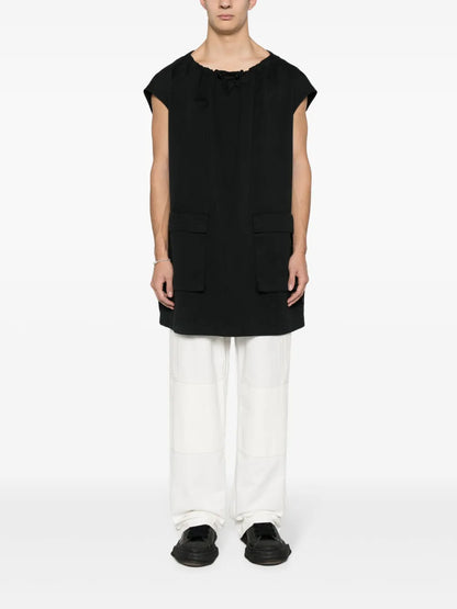 Embroidered-Logo Straight-Leg Trousers