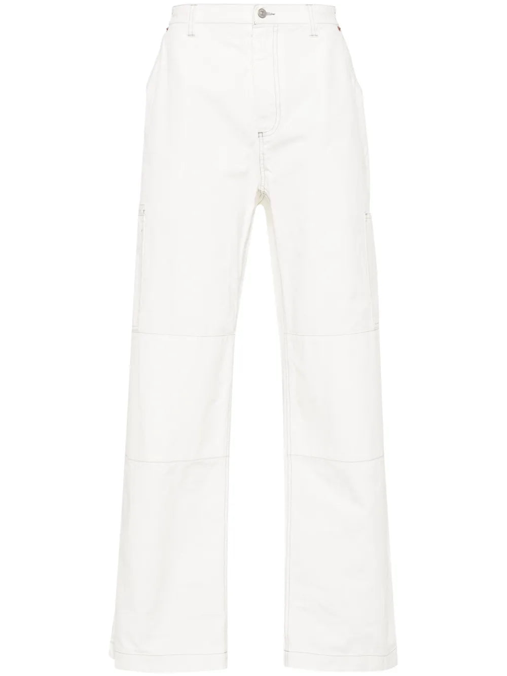 Embroidered-Logo Straight-Leg Trousers