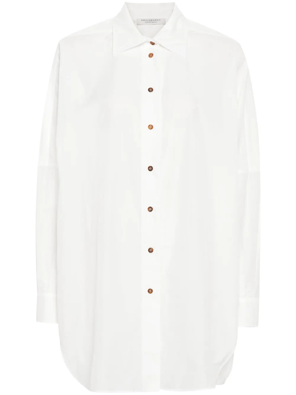 Drop-Shoulder Crepe Shirt