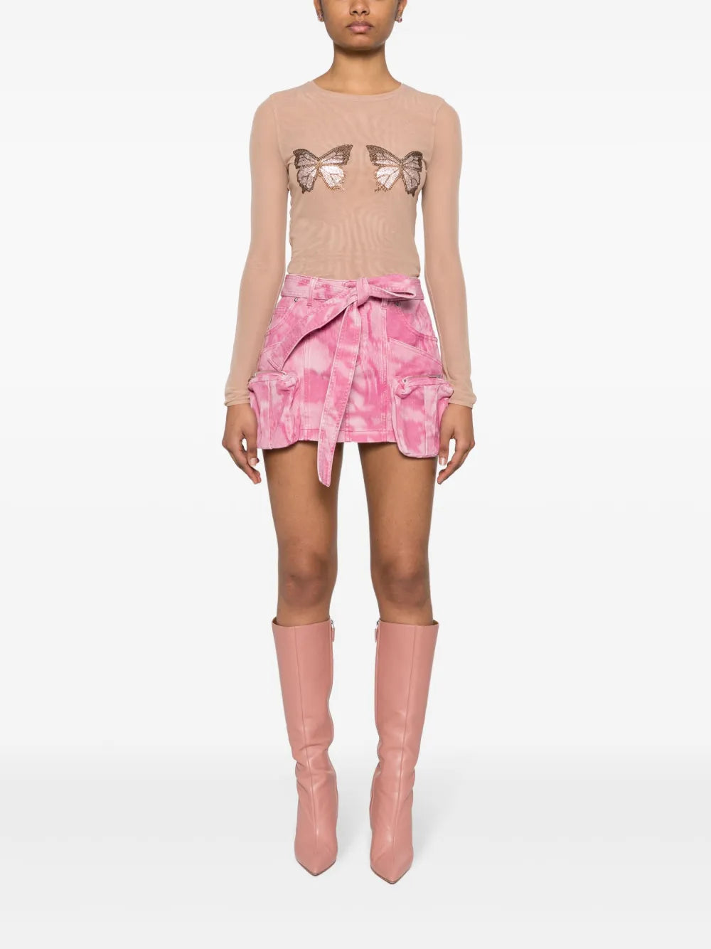 Camouflage-Print Mini Skirt