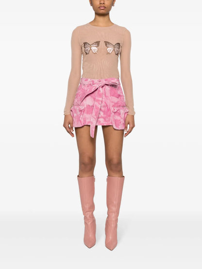 Camouflage-Print Mini Skirt