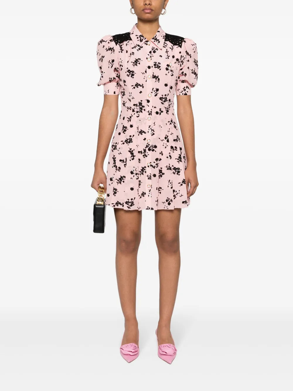 Floral-Print Pleated-Skirt Dress