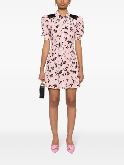 Floral-Print Pleated-Skirt Dress