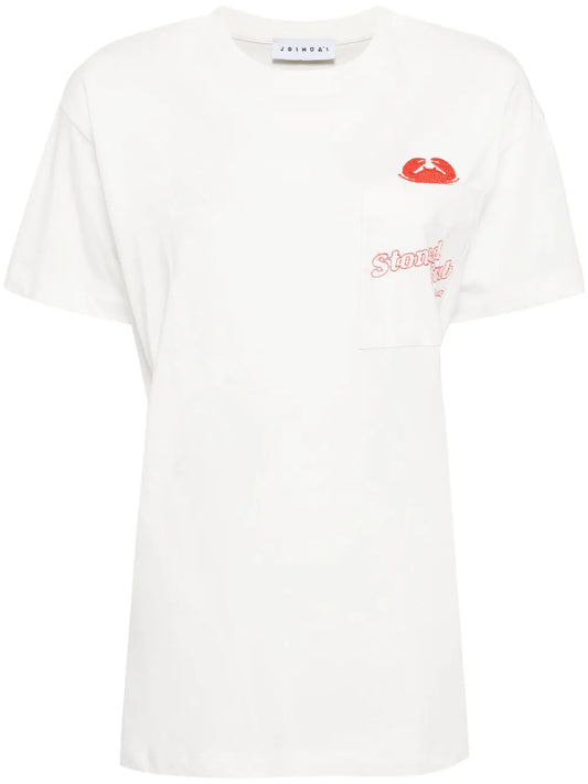Crab-Embroidered Cotton T-Shirt