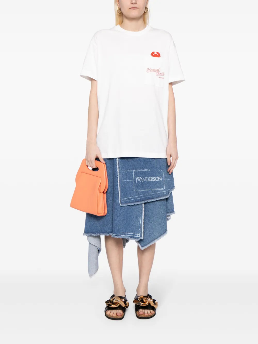 Crab-Embroidered Cotton T-Shirt