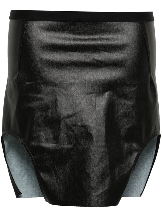 Coated Mini Skirt