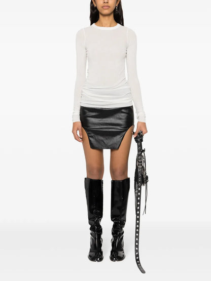 Coated Mini Skirt