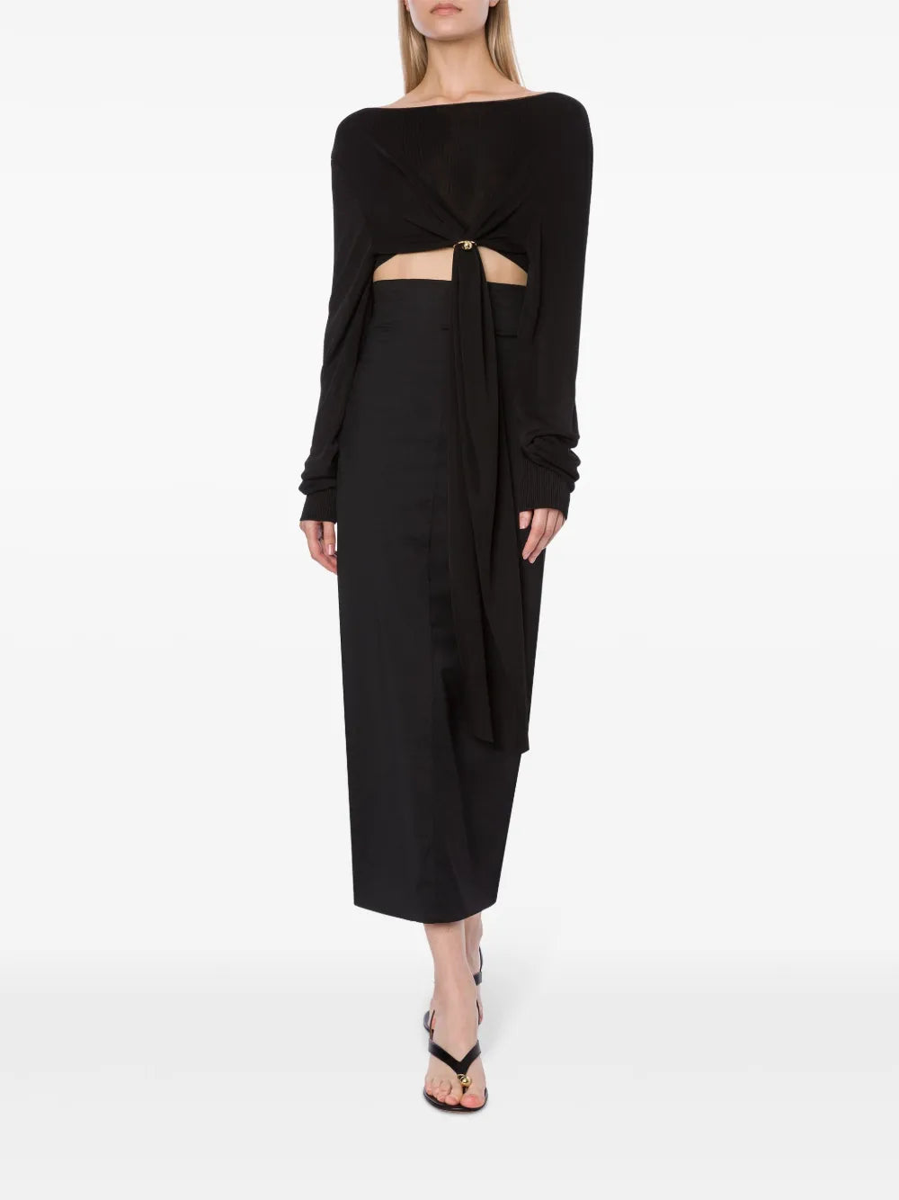 Gathered-Detailing Crop Top