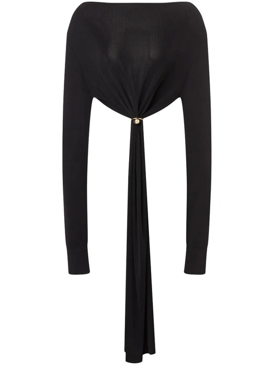 Gathered-Detailing Crop Top