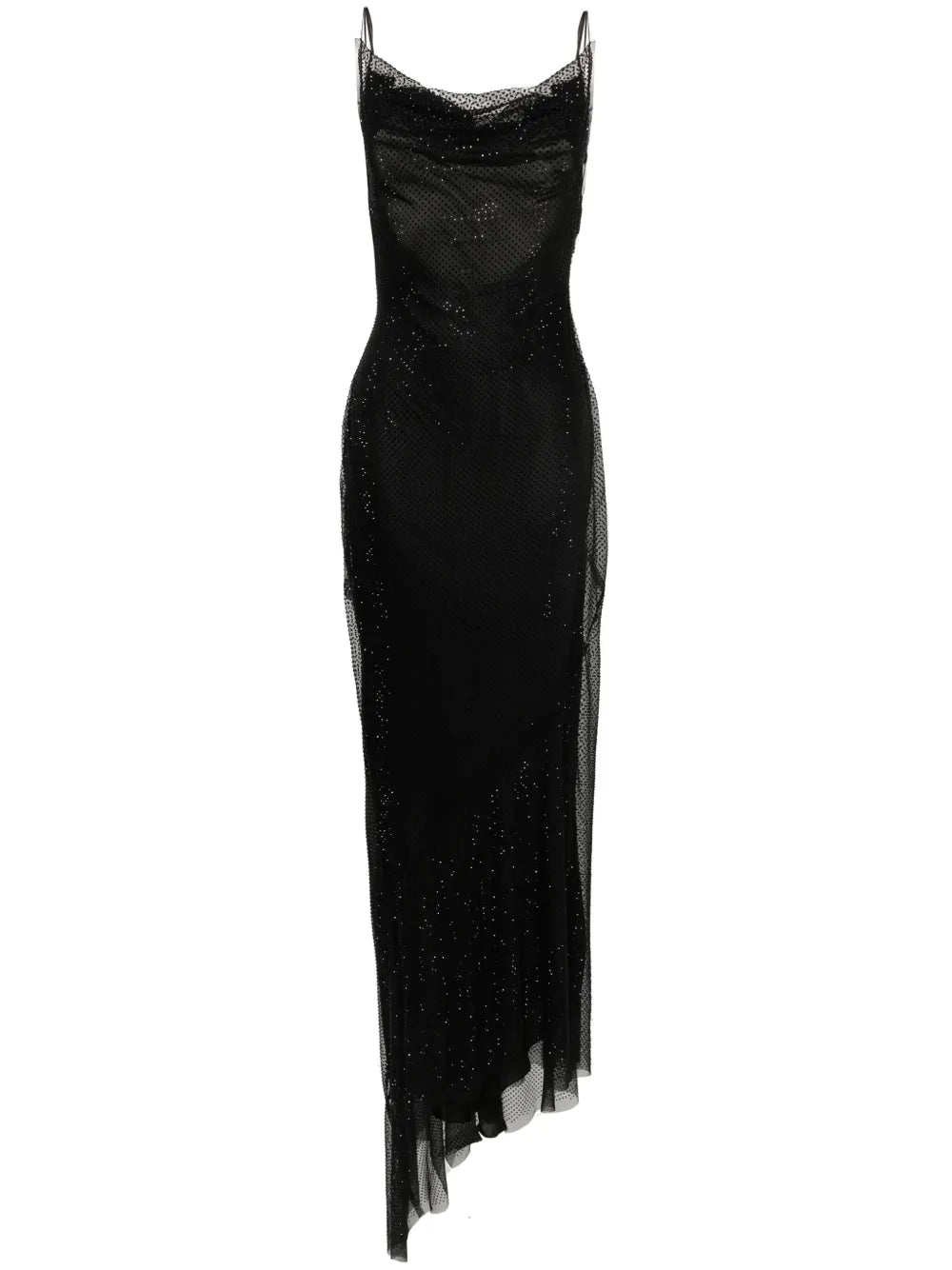 Rhinestone-Embellished Maxi Dress